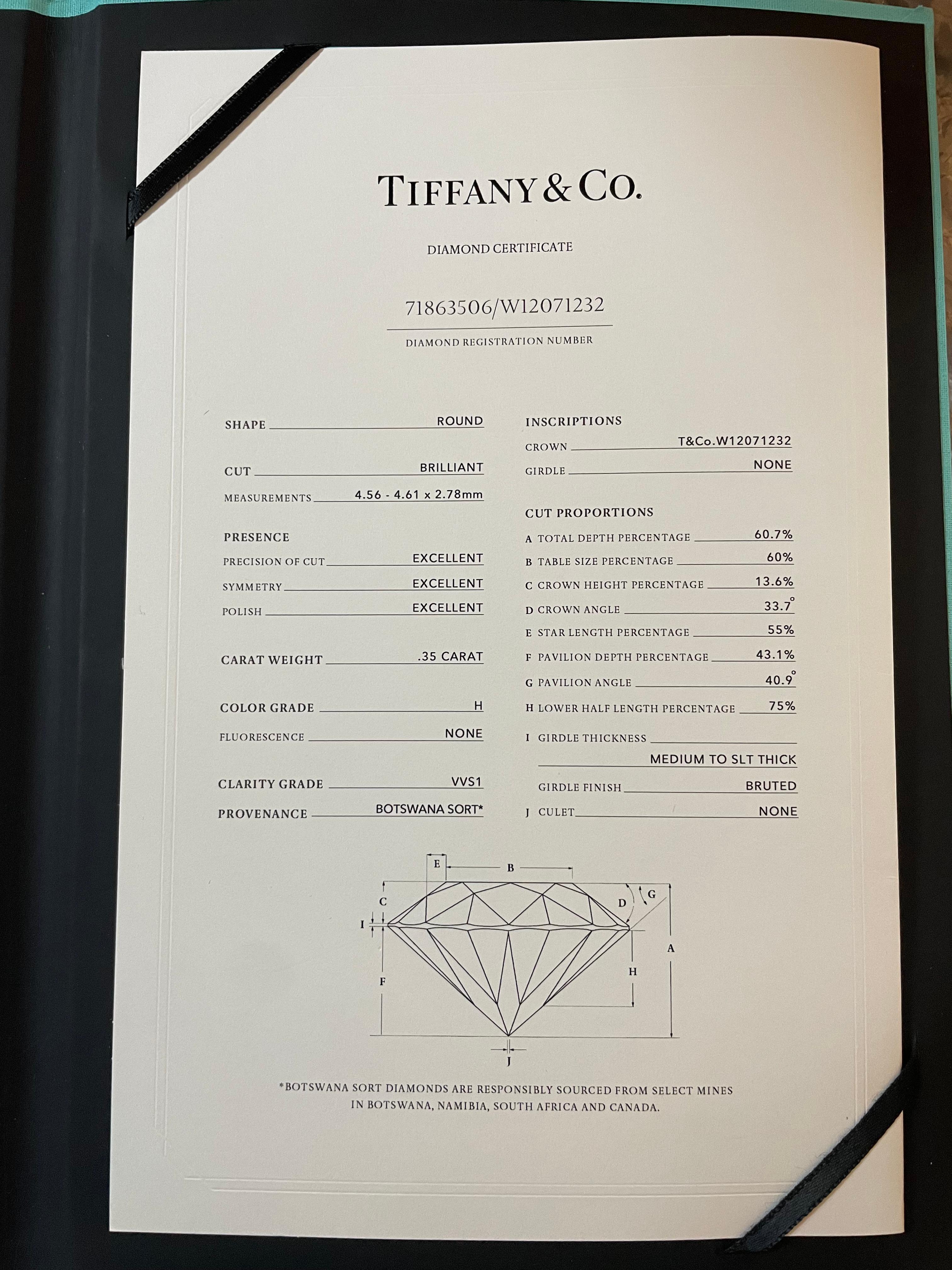 Tiffany & Co., Platinum and Diamond Ring 2