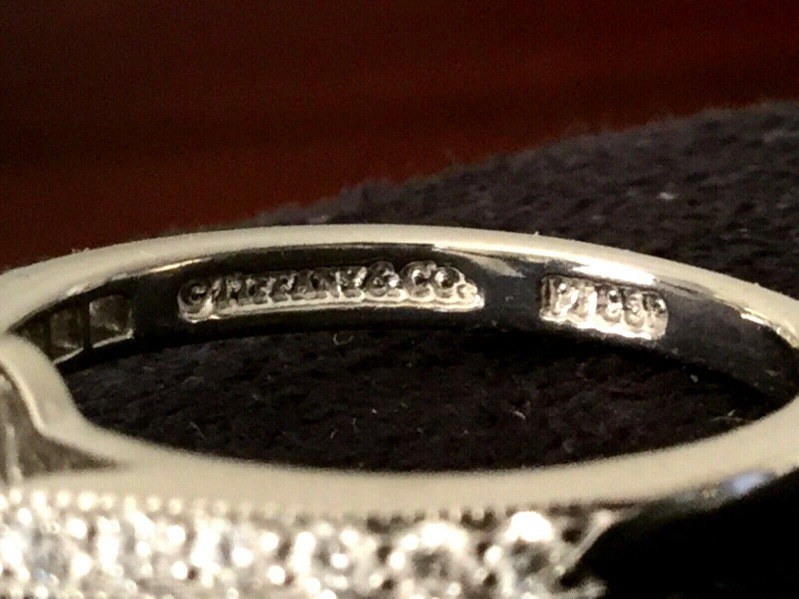 Tiffany & Co. Platinum and Diamond Round Engagement Ring E VS1 Triple Excellent For Sale 3