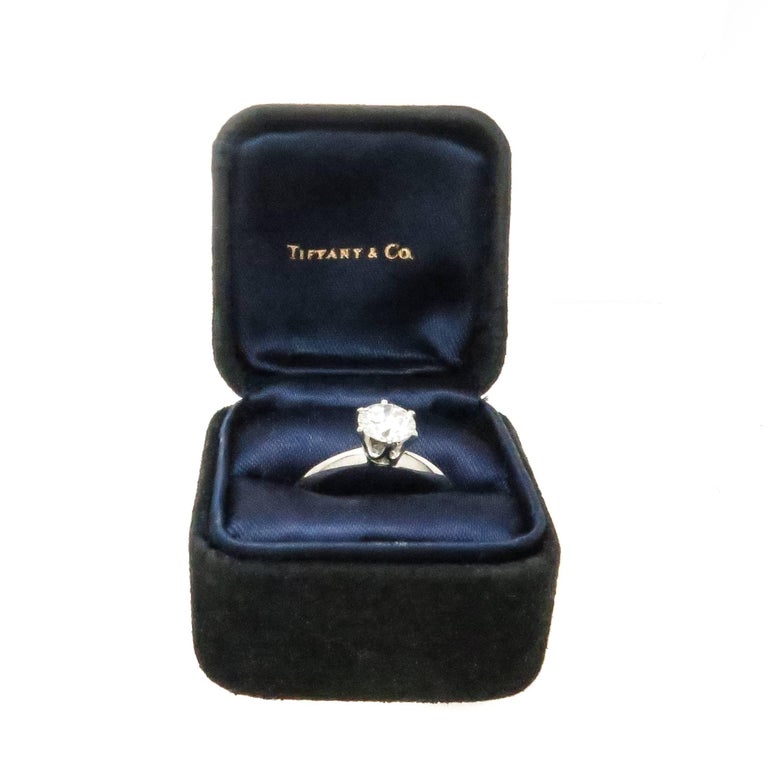 Tiffany and Co. Platinum and Diamond Solitaire Engagement Ring, 1972 at ...