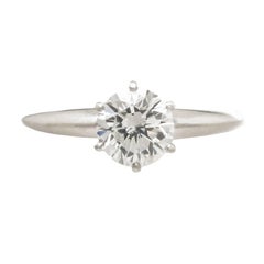 Vintage Tiffany & Co. Platinum and Diamond Solitaire Engagement Ring, 1972