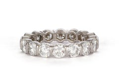 Tiffany & Co. Platinum and Diamond Tiffany Embrace Band Ring