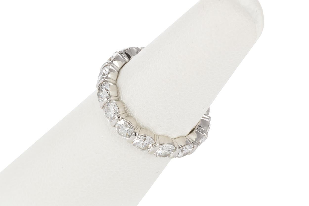 Round Cut Tiffany & Co. Platinum and Diamond Tiffany Embrace Band Ring