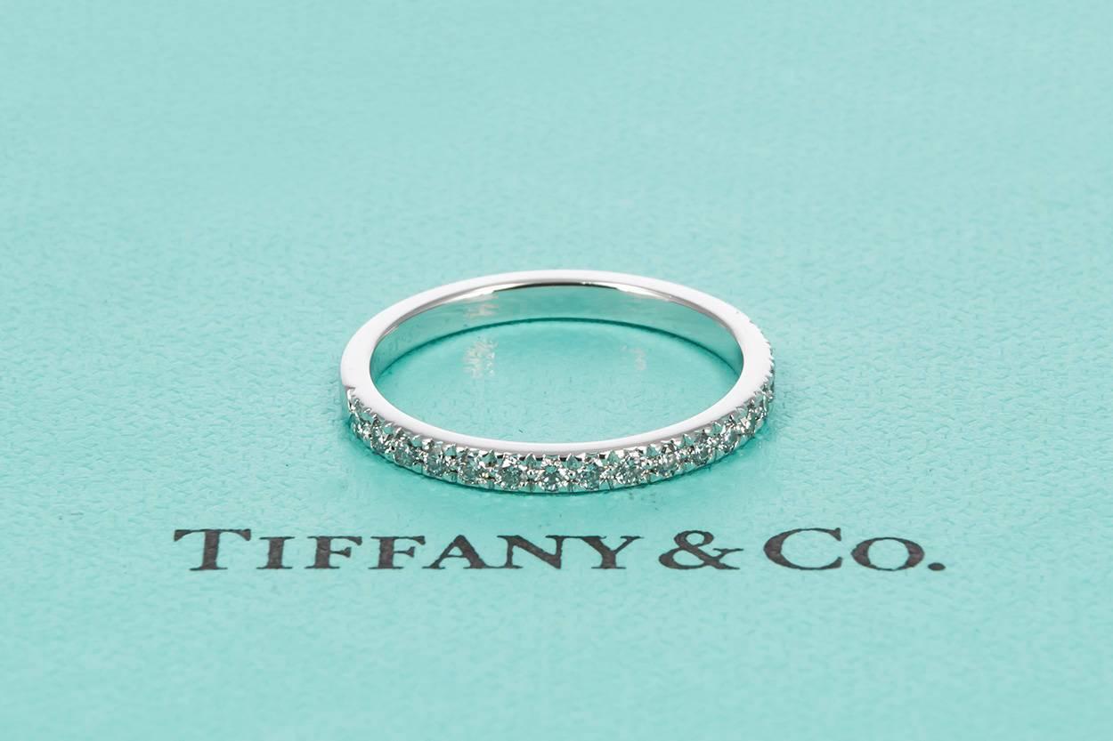 Tiffany & Co. Platinum and Diamond Wedding Band 2