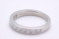 Tiffany & Co. Platinum and Diamond Wedding Band Ring 2.5 MM
