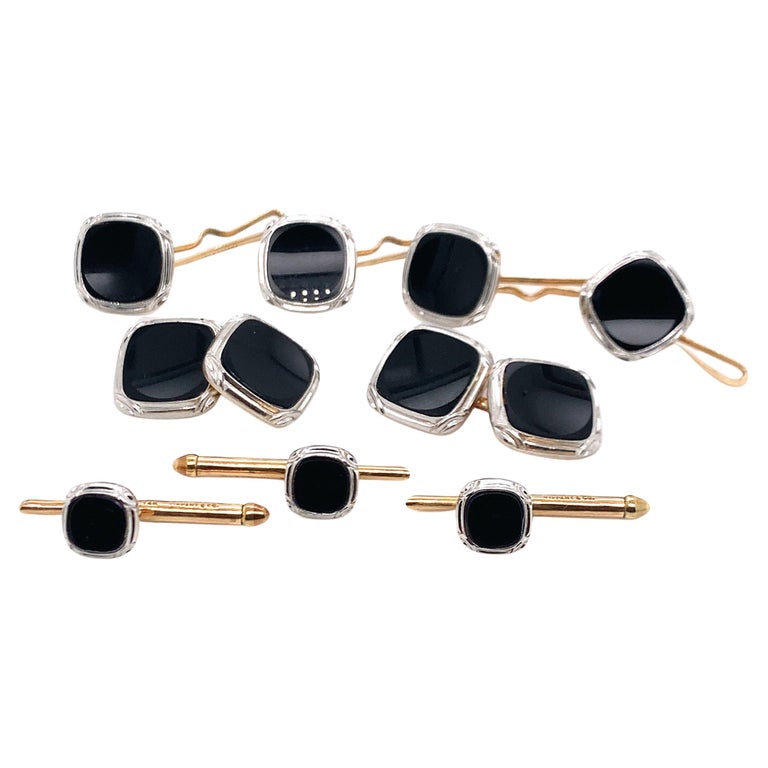 Tiffany & Co. Platinum and Gold Cufflinks Set For Sale