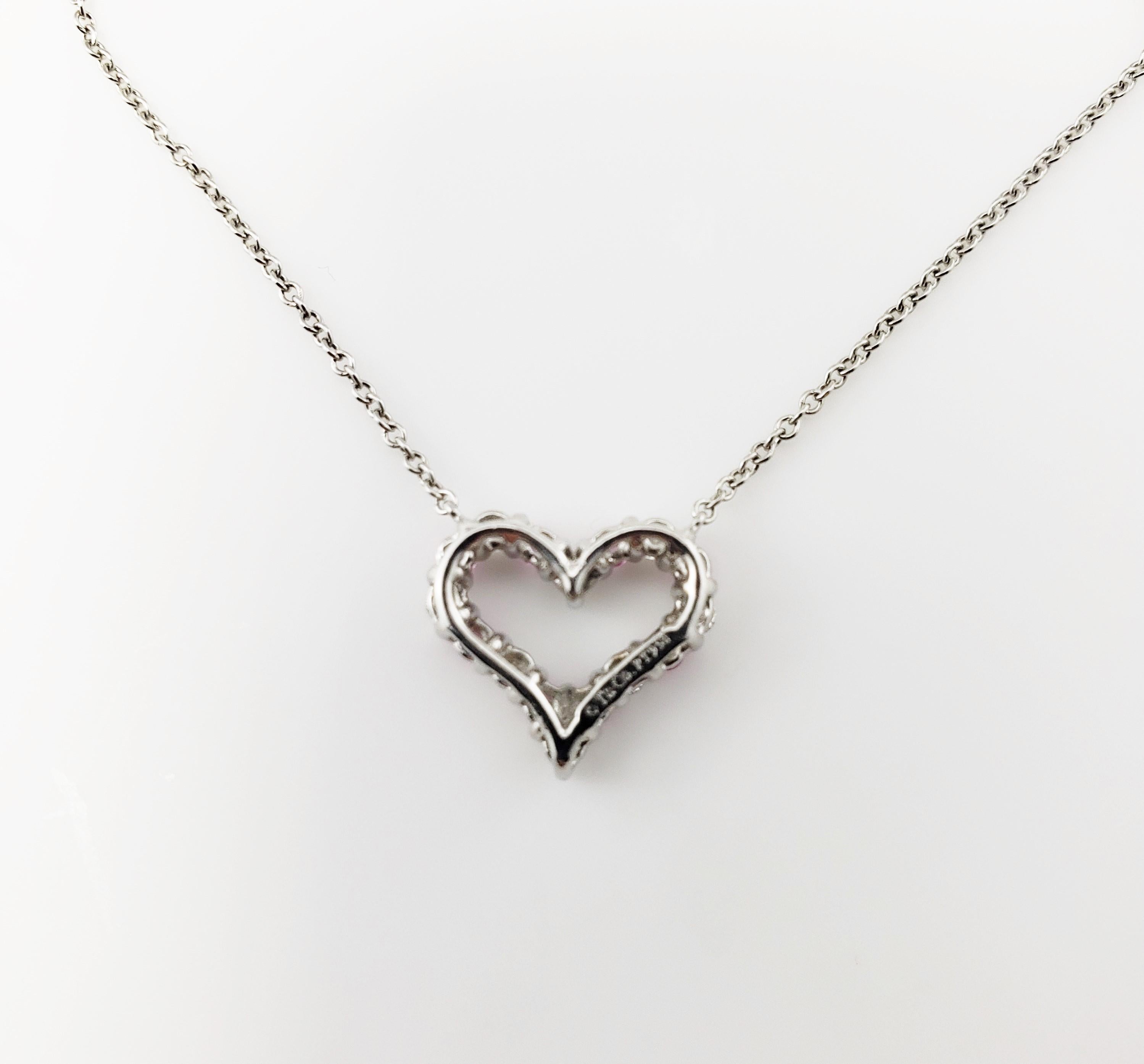 tiffany pink sapphire heart necklace