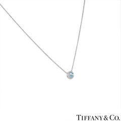 Tiffany & Co. Platinum Aquamarine & Diamond Soleste Pendant
