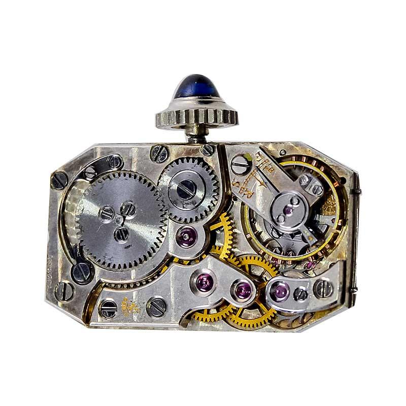 Tiffany & Co. Platinum Art Deco Ladies Diamond Dress Watch with Geneva Seal 1920 3