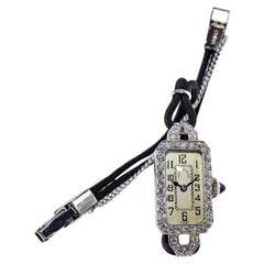 Tiffany & Co. Platin Art Deco Damen-Diamant-Kleideruhr mit Genf-Siegel 1920