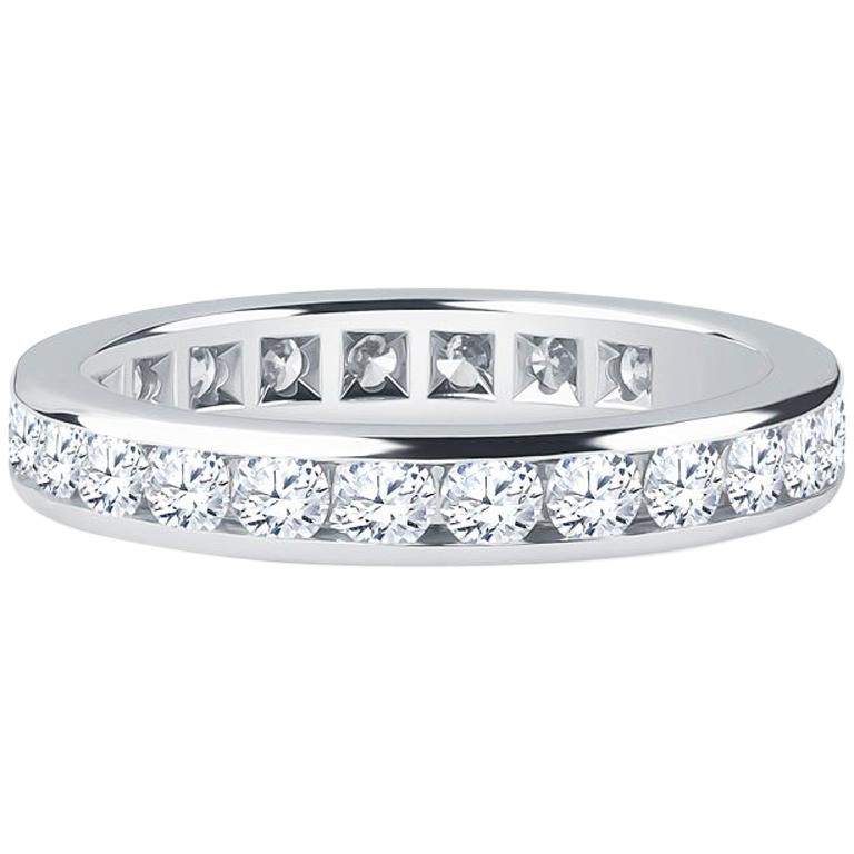 Tiffany & Co. Platinum Band, 2.16 Carat Channel-Set Brilliant Cut Diamonds