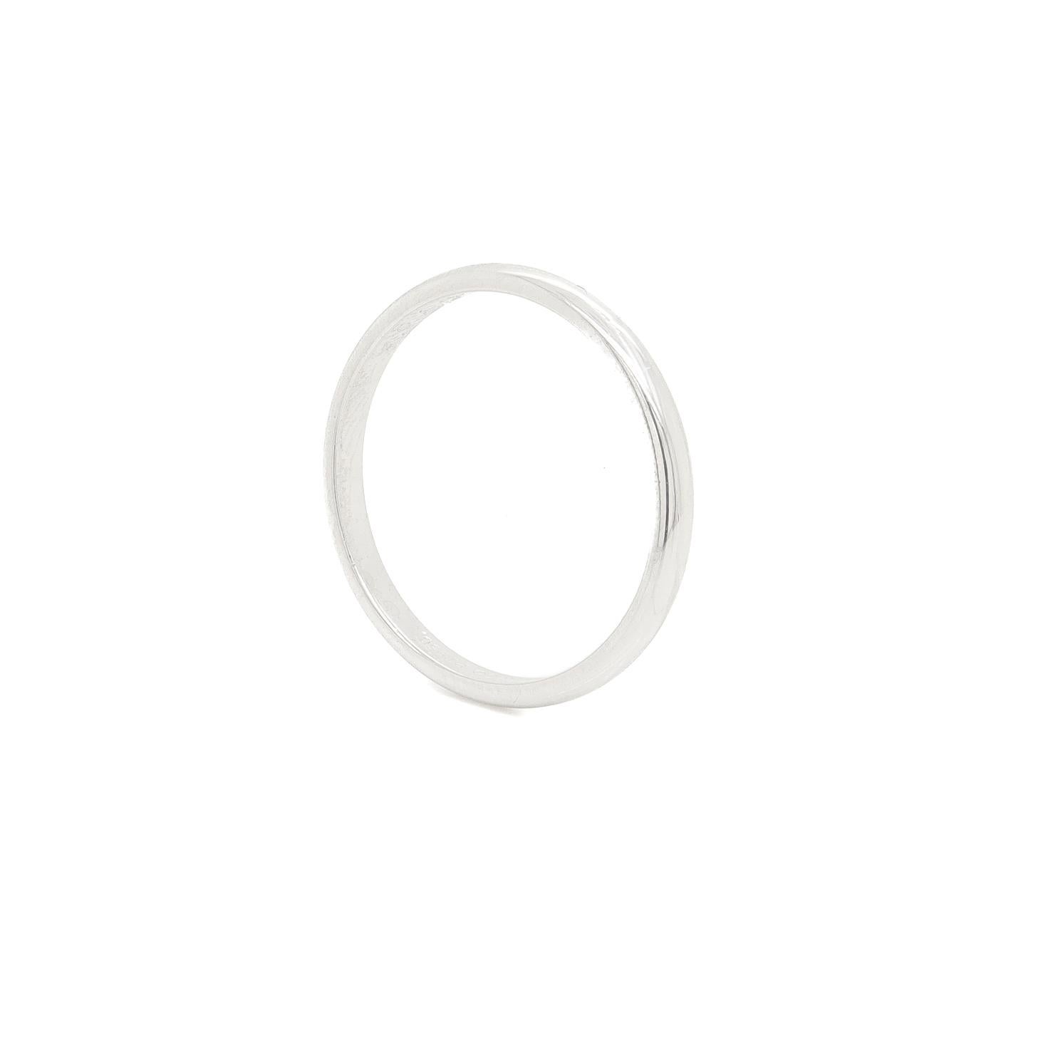 Modern Tiffany & Co. Platinum Band Ring For Sale