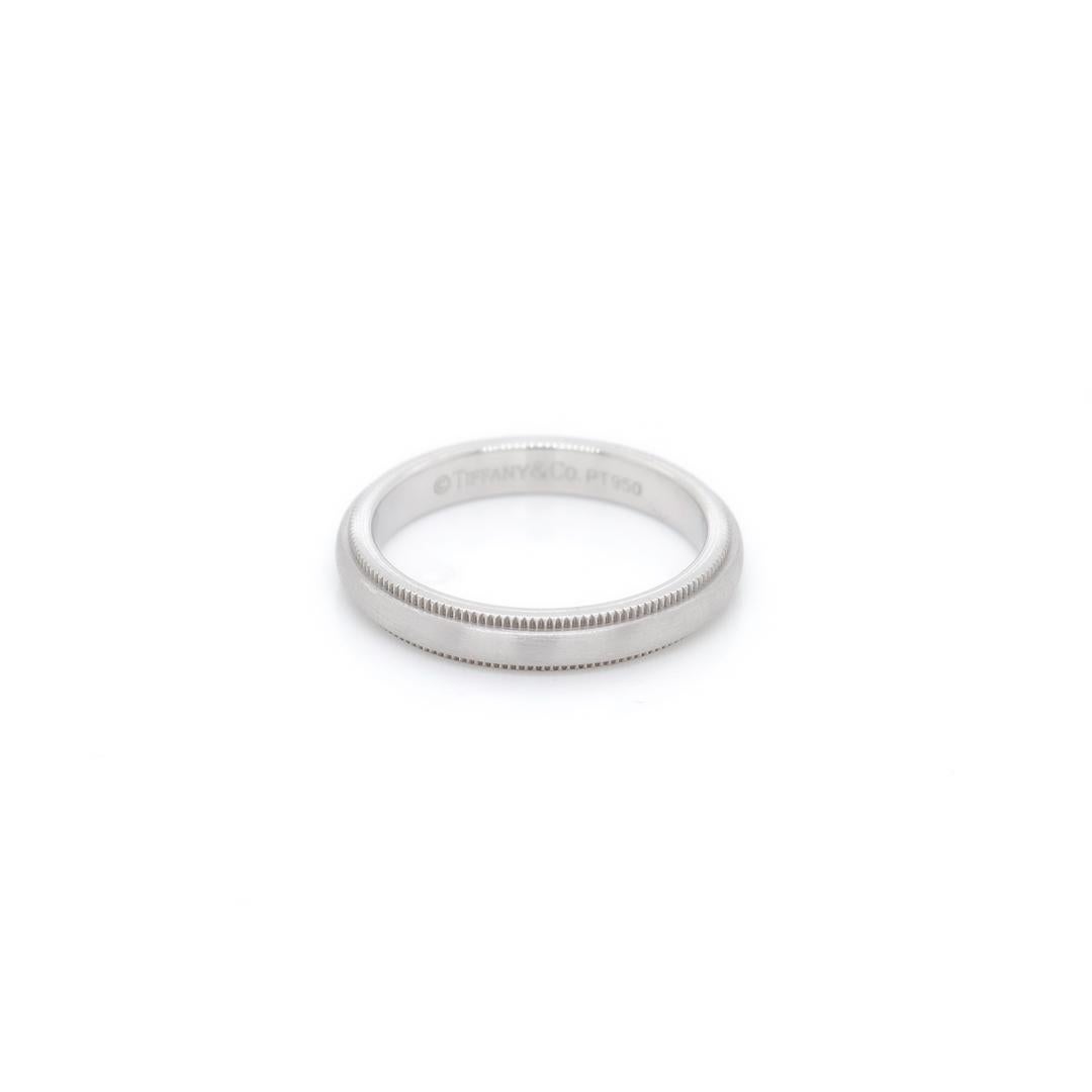 Modern Tiffany & Co. Platinum Band Ring For Sale