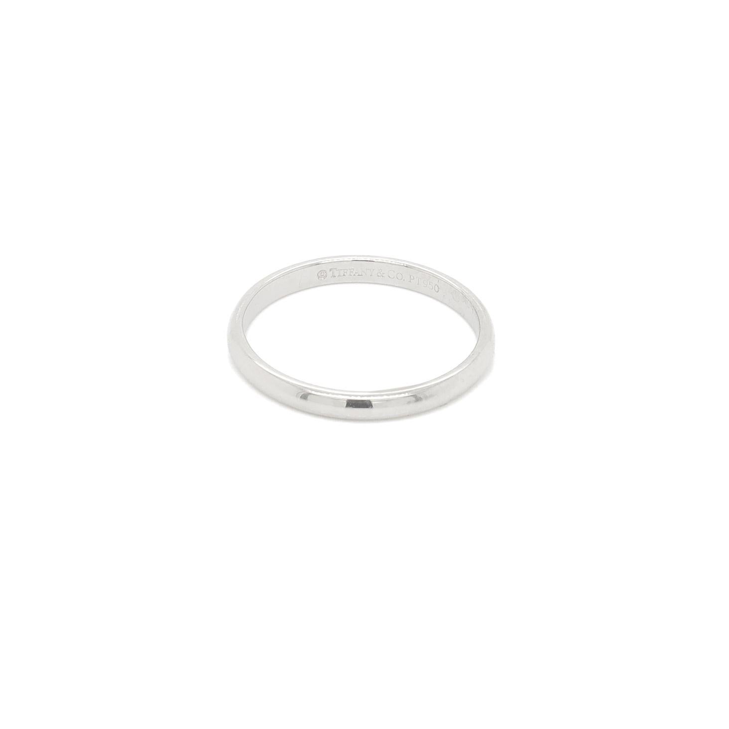 Tiffany & Co. Platinum Band Ring In Good Condition For Sale In Philadelphia, PA