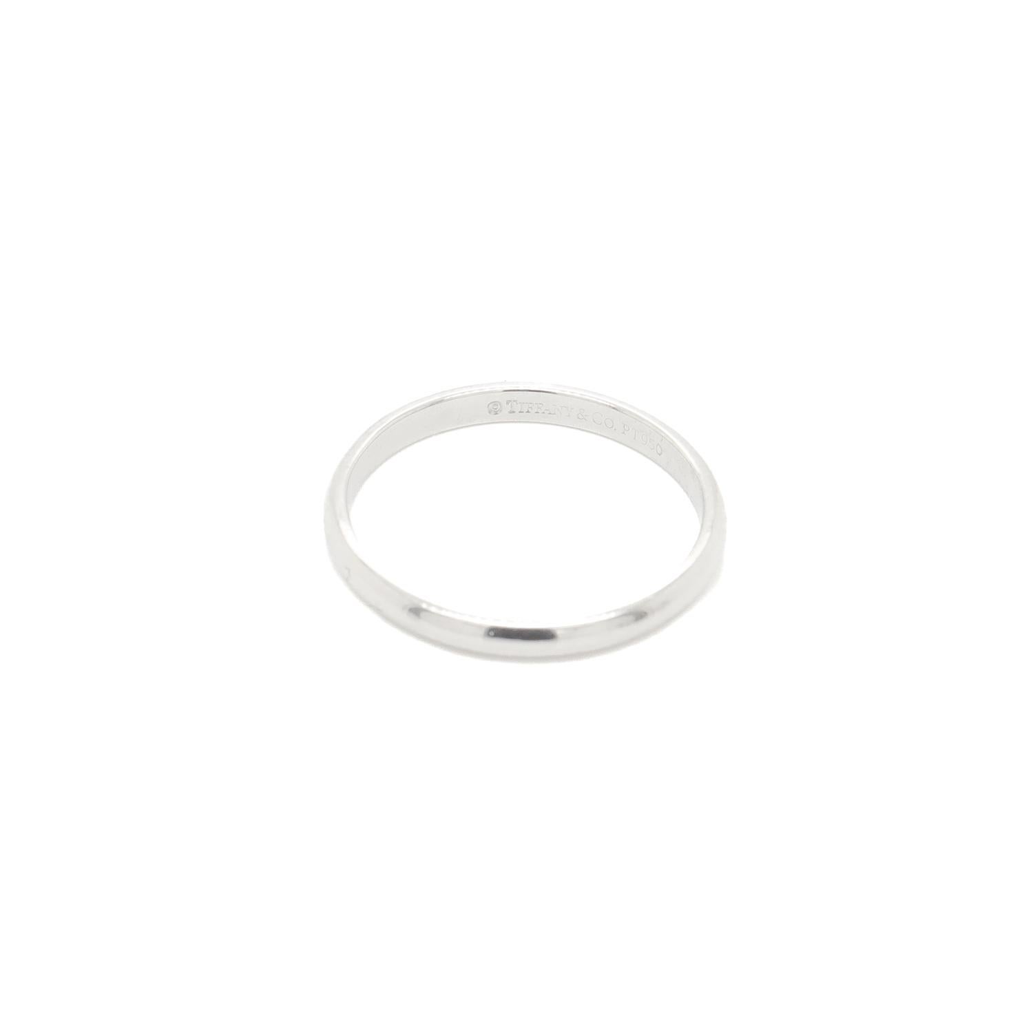 Women's or Men's Tiffany & Co. Platinum Band Ring For Sale