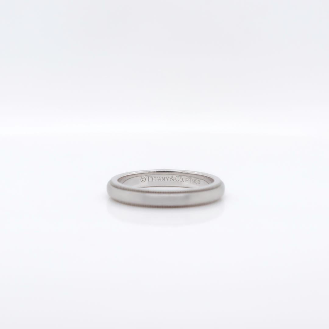 Tiffany & Co. Platinum Band Ring In Good Condition For Sale In Philadelphia, PA
