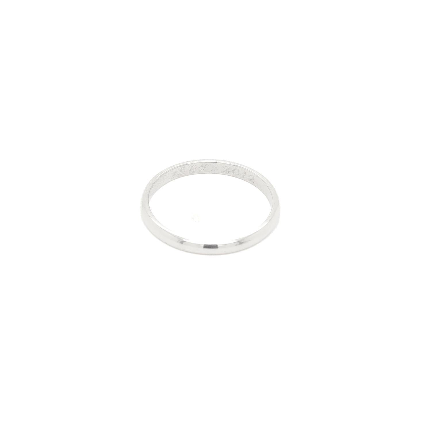 Tiffany & Co. Platinum Band Ring For Sale 2