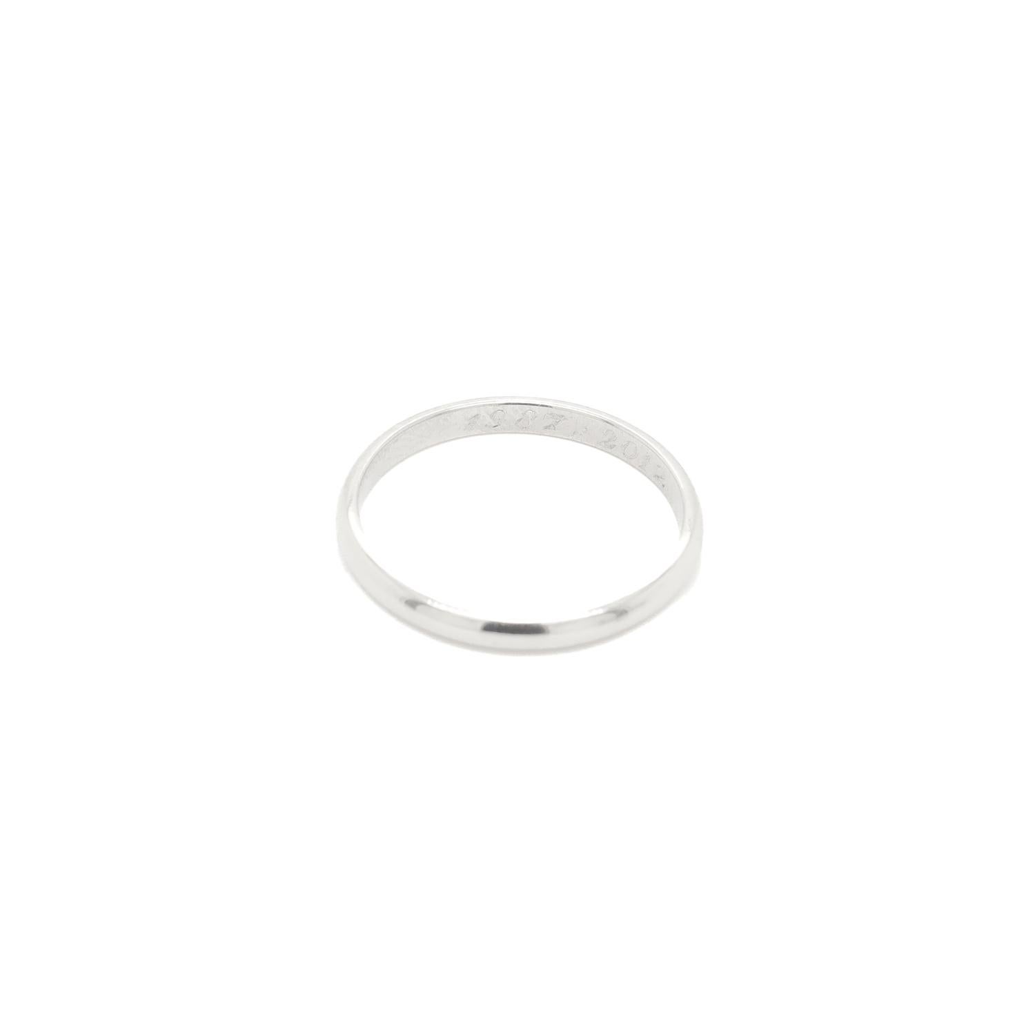 Tiffany & Co. Platinum Band Ring For Sale 3