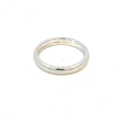 Tiffany & Co Platinum Band Ring Size 5, 3 mm Height Estate