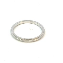 Tiffany & Co Platinum Band Ring Size 6, 2 mm Height Estate