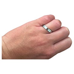 Tiffany & Co. Anillo de Platino Borde Recto 4 mm Ancho