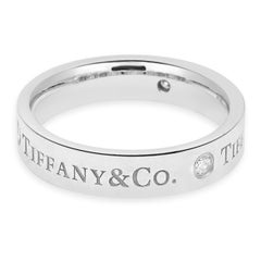 Tiffany & Co. Platinum Band Ring with Diamonds