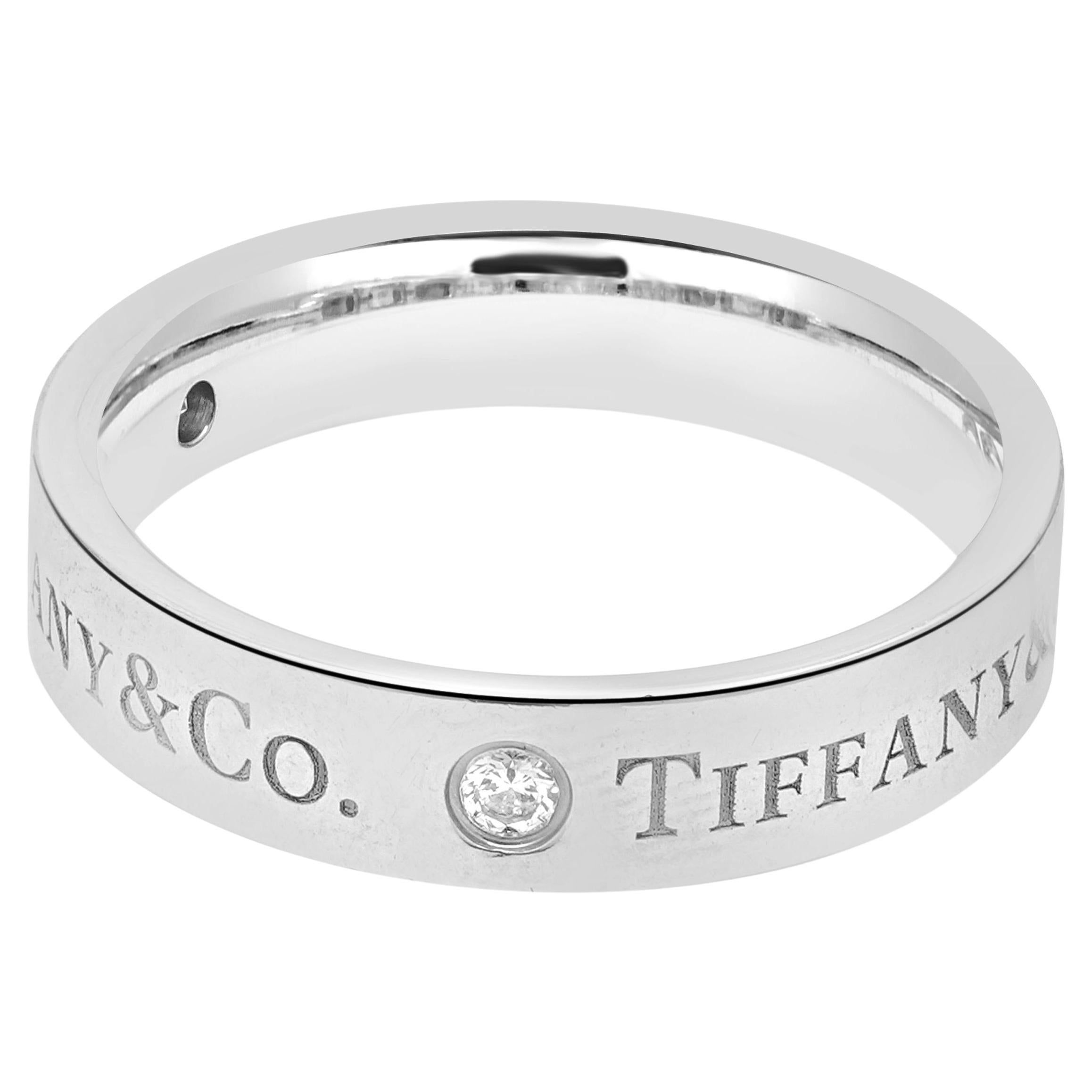 Tiffany & Co. Bague en platine avec diamants