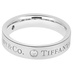 Tiffany & Co. Platinum Band Ring with Diamonds