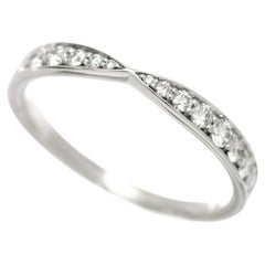 Tiffany & Co. Platinum Bead-Set Diamond Harmony Band Ring