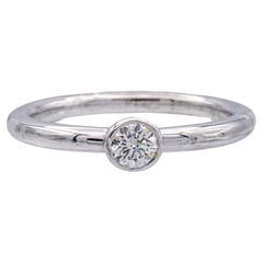 Tiffany & Co. Platinum Bezel Diamond Engagement Ring 0.24 Cts IVVS1