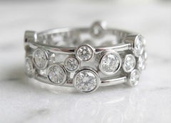 Tiffany & Co. Platinum Bezel-Set Diamond Eternity Band Ring