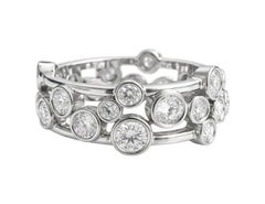 Tiffany & Co. Platinum Bezel-Set Diamond Eternity Band Ring