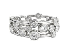 Tiffany & Co. Platinum Bezel-Set Diamond Eternity Band Ring