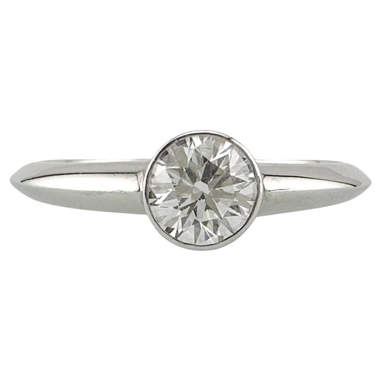 Tiffany Bezel Set Engagement Ring Tiffany And Co Platinum Bezet