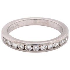 Tiffany & Co. Platinum Channel Set Diamond Band