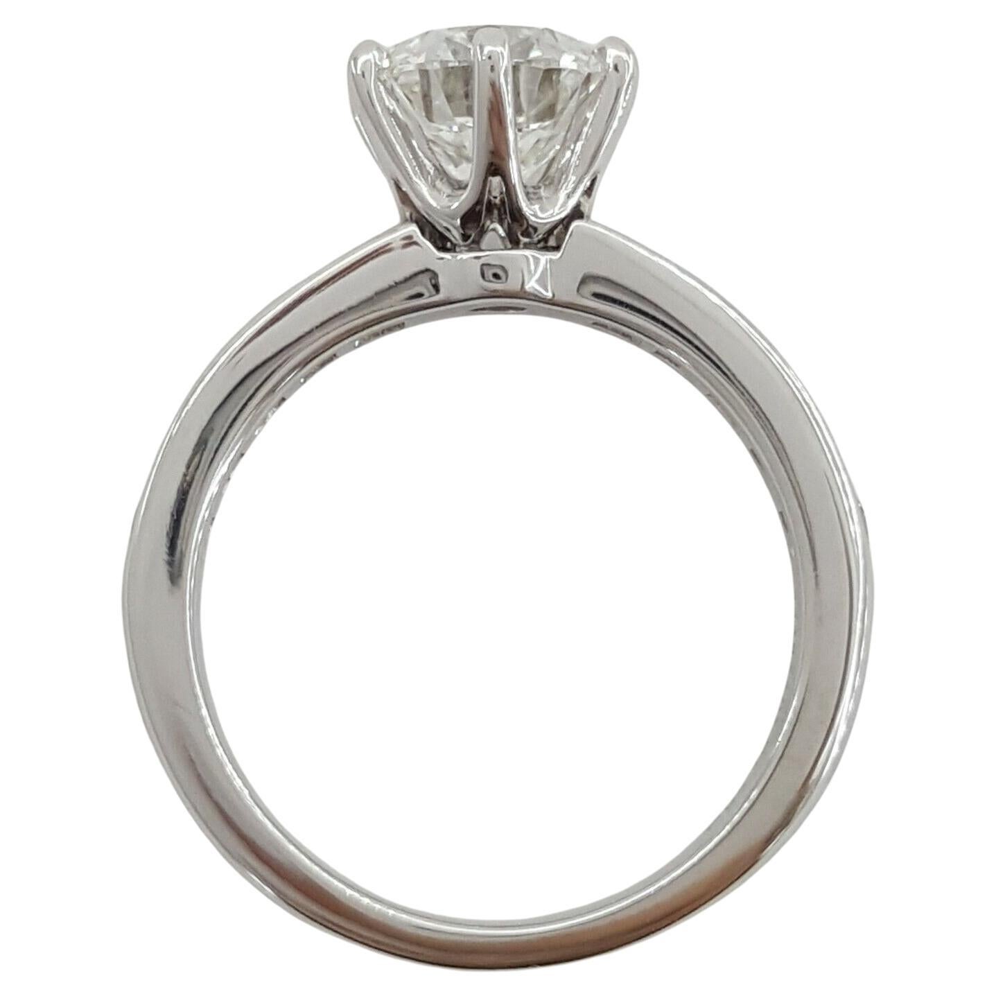 Tiffany and Co Platinum ChannelSet Diamond Engagement Ring For Sale at