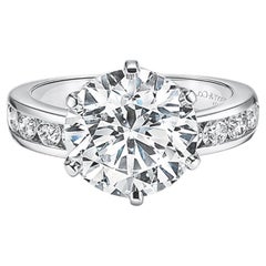 Tiffany & Co Platinum Channel-Set Diamond Engagement Ring