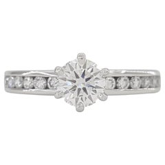 Tiffany & Co. Bague de fiançailles platine sertie de diamants en bande