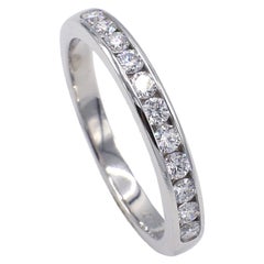 Tiffany & Co. Platinum Channel Set Diamond Wedding Band Ring