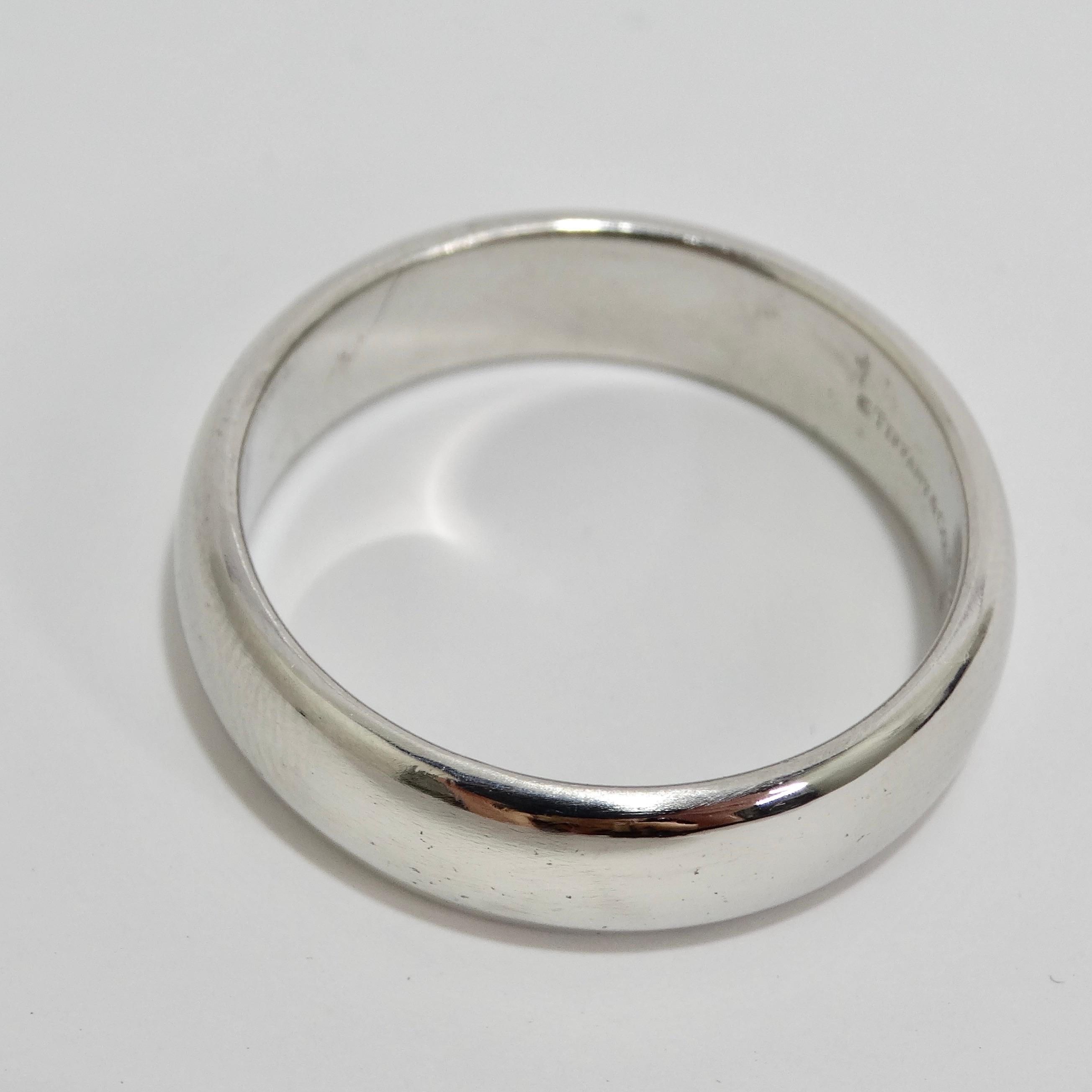 Tiffany & Co Platinum Cigar Bend Ring (bague en forme de cigare en platine) en vente 3