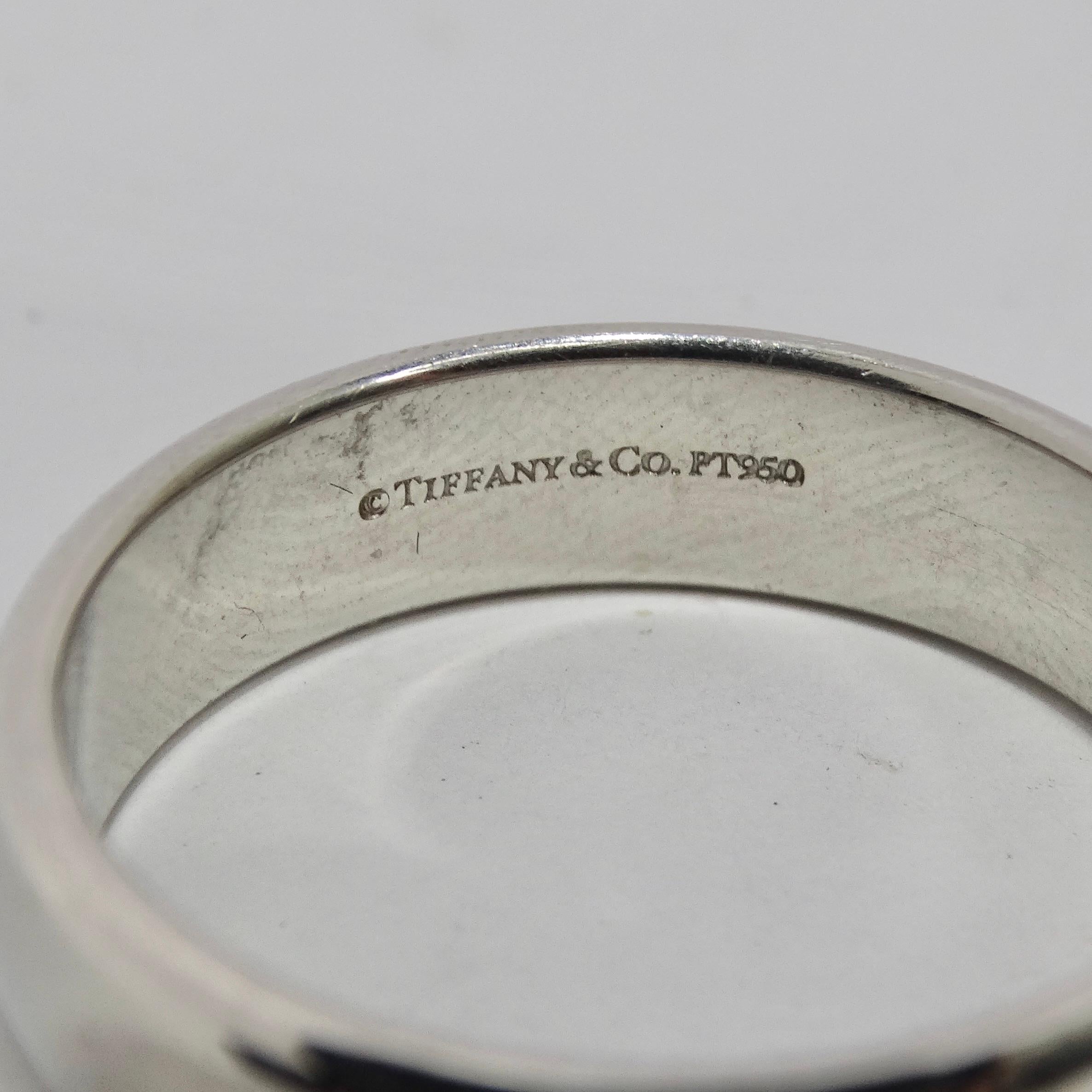 Tiffany & Co Platinum Cigar Bend Ring (bague en forme de cigare en platine) en vente 4