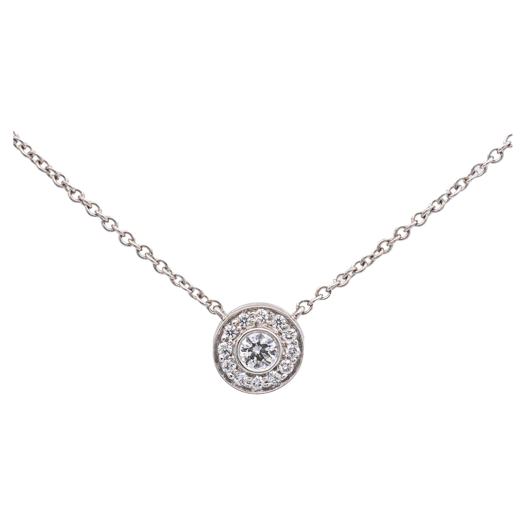 TIFFANY and CO. Diamond Platinum Apple Pendant Necklace at 1stDibs