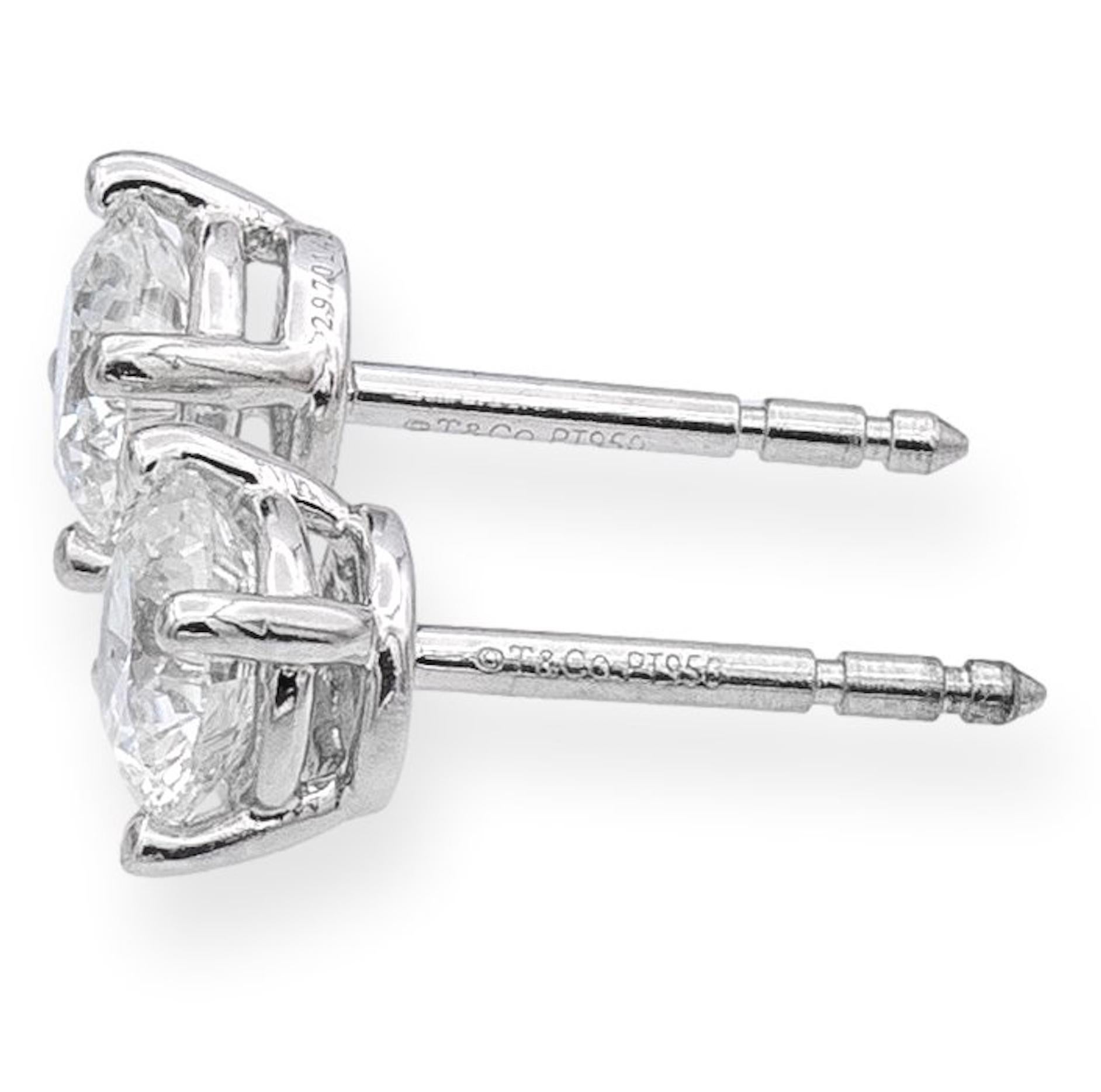tiffany diamond stud earrings 1 carat