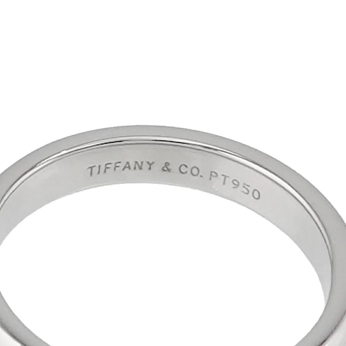 Tiffany & Co. Platinum Comfort Fit Wedding Band Ring 7 For Sale 1