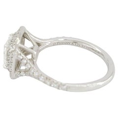 Tiffany & Co. Platinum Cushion Cut Diamond Engagement Ring