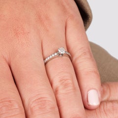 Tiffany & Co. Platinum Cushion Cut Diamond Single Stone Ring