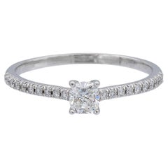 Tiffany & Co. Platinum Cushion Diamond Engagement Ring .56cts Total FVS1