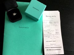 Tiffany & Co. Platinum Diamond 1.01 Carat Lecacy Engagement Ring F VVS2