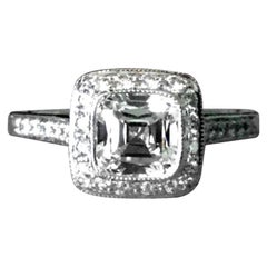Tiffany & Co. Platinum Diamond 1.01 Carat Lecacy Engagement Ring F VVS2
