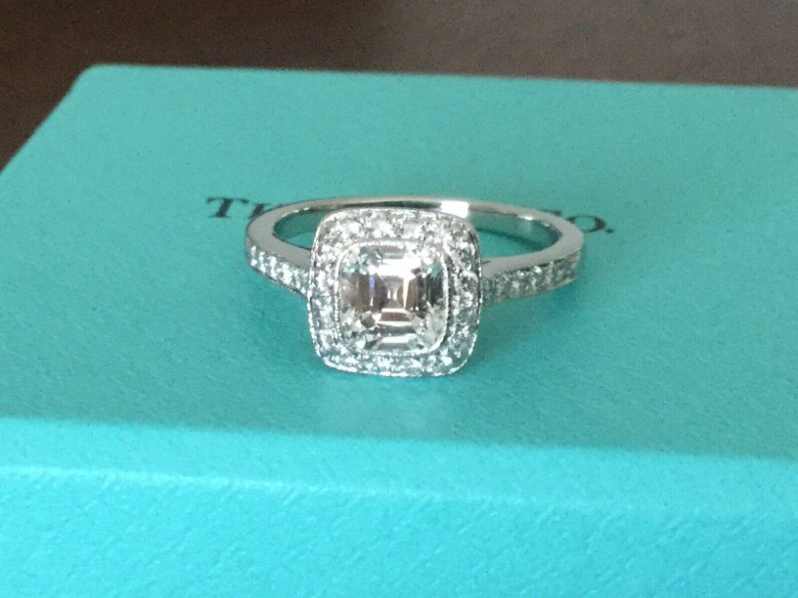 Tiffany & Co. Platinum Diamond 1.02 Carat Legacy Engagement Ring G VS1 In Excellent Condition In Middletown, DE