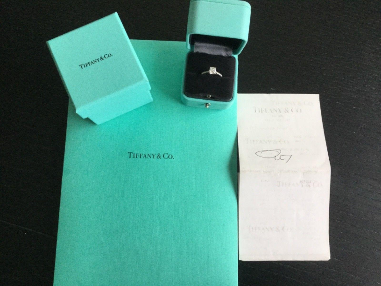 Being offered for your consideration is a basically brand new Tiffany & Co Platinum and Diamond 1.02 carat natural cushion cut NOVO engagement ring set in the NEW DESIGN NOVO pave diamond band. This ring was purchased in 2017 for $21,993 and the